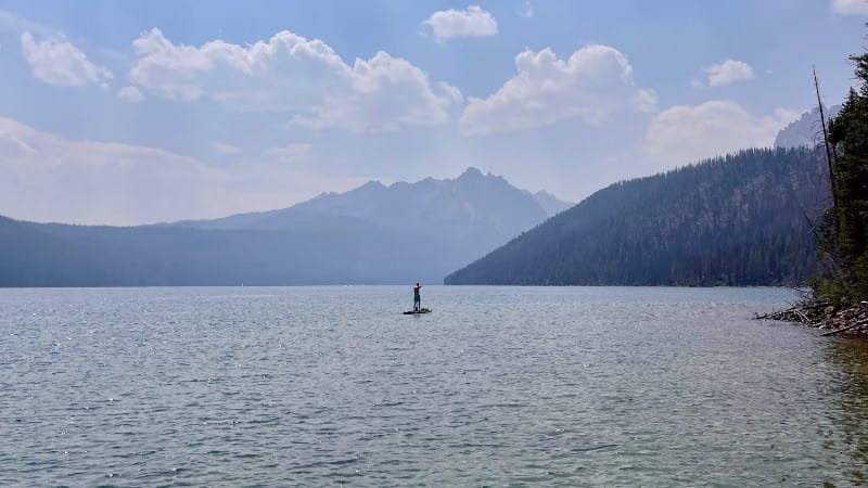 paddleboarding redfish lake